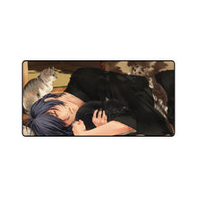 Load image into Gallery viewer, Dude Likes Cats, Cookies &#39;n Coffee (or is That tea?) Mouse Pad (Desk Mat)
