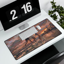Load image into Gallery viewer, Womens on beach Mouse Pad (Desk Mat) With Laptop
