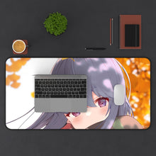 Load image into Gallery viewer, Laid-Back Camp Mouse Pad (Desk Mat) With Laptop
