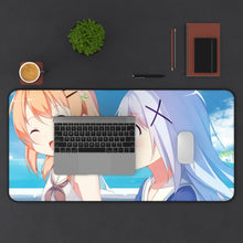 Load image into Gallery viewer, Is The Order A Rabbit? Mouse Pad (Desk Mat) With Laptop
