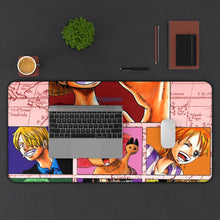 Load image into Gallery viewer, One Piece Monkey D. Luffy, Roronoa Zoro, Sanji, Nico Robin, Tony Tony Chopper Mouse Pad (Desk Mat) Background
