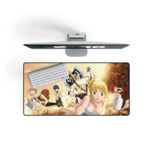 Load image into Gallery viewer, Fairy Tail Natsu Dragneel, Erza Scarlet, Gray Fullbuster, Lucy Heartfilia, Happy Mouse Pad (Desk Mat) On Desk
