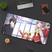 Load image into Gallery viewer, Charlotte Nao Tomori, Joujirou Takajou, Yusa Kurobane Mouse Pad (Desk Mat) On Desk
