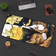 Load image into Gallery viewer, Pikachu Vs Charizard Mouse Pad (Desk Mat) On Desk
