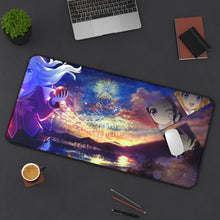 Load image into Gallery viewer, Nao Tomori holding a apple Mouse Pad (Desk Mat) On Desk
