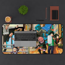 Load image into Gallery viewer, My Hero Academia Izuku Midoriya, Katsuki Bakugou, Tsuyu Asui Mouse Pad (Desk Mat) With Laptop
