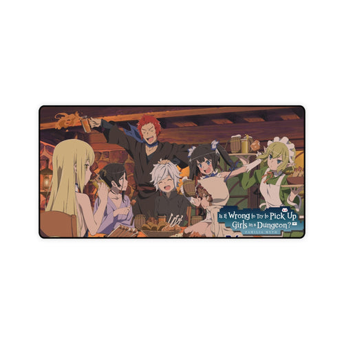Is It Wrong to Try to Pick Up Girls in a Dungeon? Bell Cranel, Hestia, Liliruca Arde, Welf Crozzo Mouse Pad (Desk Mat)