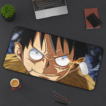 Load image into Gallery viewer, Haki, Monkey D. Luffy Mouse Pad (Desk Mat) With Laptop
