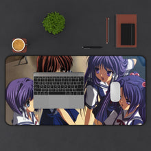 Load image into Gallery viewer, Clannad Nagisa Furukawa, Kyou Fujibayashi, Kotomi Ichinose, Ryou Fujibayashi Mouse Pad (Desk Mat) With Laptop
