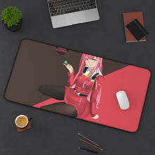 Load image into Gallery viewer, Zero Two (Darling in the FranXX) Mouse Pad (Desk Mat) On Desk

