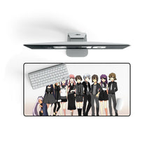 Load image into Gallery viewer, Mirai Nikki Yuno Gasai, Yukiteru Amano, Aru Akise, Muru Muru, Tsubaki Kasugano Mouse Pad (Desk Mat) On Desk
