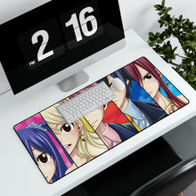 Load image into Gallery viewer, Fairy Tail Natsu Dragneel, Erza Scarlet, Gray Fullbuster, Lucy Heartfilia, Wendy Marvell Mouse Pad (Desk Mat) With Laptop
