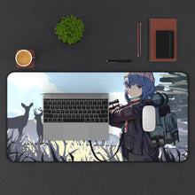 Load image into Gallery viewer, Laid-Back Camp by Mouse Pad (Desk Mat) With Laptop
