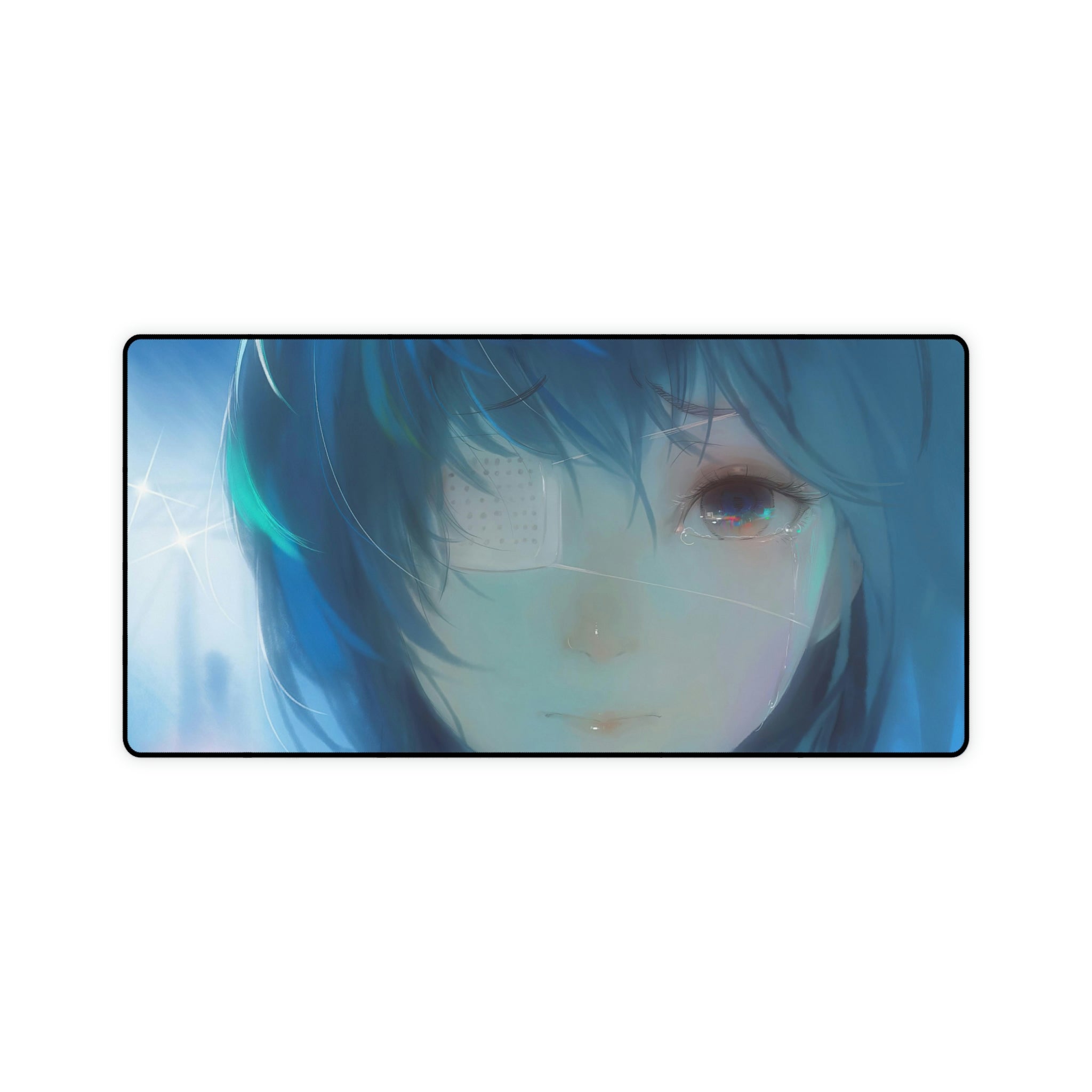 Anime, Girl, Eyepatch, Crying, Mouse Pad (Desk Mat)