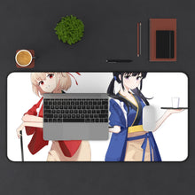 Load image into Gallery viewer, Lycoris Recoil Takina Inoue, Chisato Nishikigi Mouse Pad (Desk Mat) With Laptop
