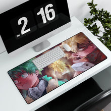 Load image into Gallery viewer, My Hero Academia Izuku Midoriya, Katsuki Bakugou, All Might Mouse Pad (Desk Mat) With Laptop
