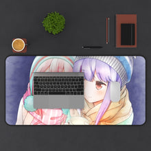 Load image into Gallery viewer, Laid-Back Camp by Mouse Pad (Desk Mat) With Laptop
