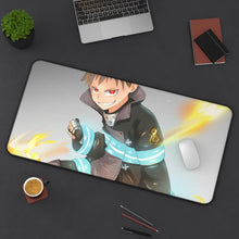 Load image into Gallery viewer, Fire Force Shinra Kusakabe Mouse Pad (Desk Mat) On Desk
