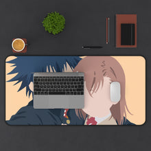 Load image into Gallery viewer, kamijou touma y misaka mikoto to aru majutsu no index minimalist Mouse Pad (Desk Mat) With Laptop
