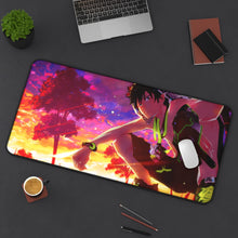 Load image into Gallery viewer, Blue Exorcist Mouse Pad (Desk Mat) On Desk
