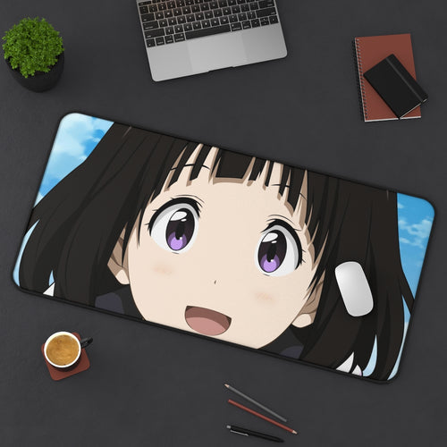 Eru Chitanda  Smiling face Mouse Pad (Desk Mat) On Desk