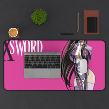 Load image into Gallery viewer, Gun X Sword Mouse Pad (Desk Mat) With Laptop
