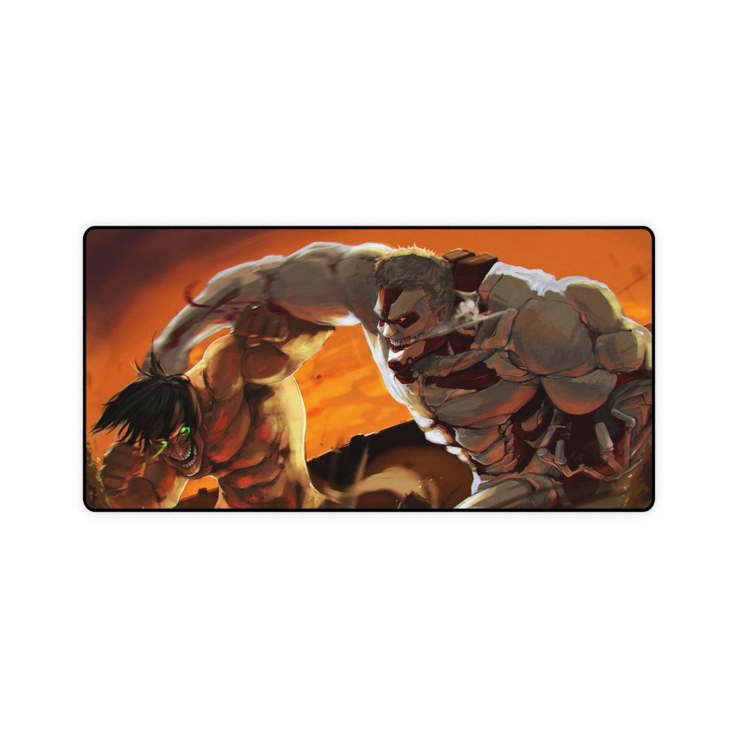Eren vs Armored Titan Mouse Pad (Desk Mat)