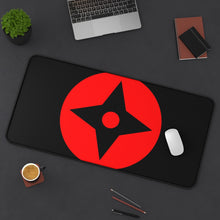 Load image into Gallery viewer, Fūma Clan Symbol Mouse Pad (Desk Mat) On Desk
