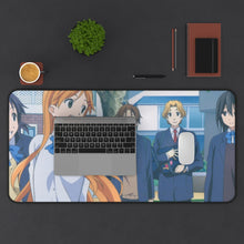 Load image into Gallery viewer, Kokoro Connect Himeko Inaba, Iori Nagase, Taichi Yaegashi, Yui Kiriyama, Yoshifumi Aoki Mouse Pad (Desk Mat) With Laptop
