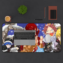 Load image into Gallery viewer, Fairy Tail Natsu Dragneel, Erza Scarlet, Gray Fullbuster, Lucy Heartfilia, Happy Mouse Pad (Desk Mat) With Laptop
