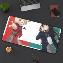 Load image into Gallery viewer, Lycoris Recoil Takina Inoue, Chisato Nishikigi Mouse Pad (Desk Mat) On Desk
