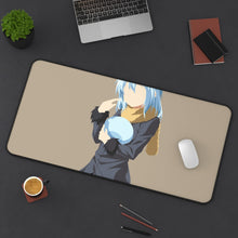 Load image into Gallery viewer, Rimuru Tempest in human form and in slime form minimalist Mouse Pad (Desk Mat) On Desk
