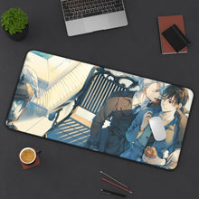 Load image into Gallery viewer, Yuri!!! On Ice Victor Nikiforov, Yuuri Katsuki Mouse Pad (Desk Mat) On Desk
