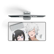 Load image into Gallery viewer, Is It Wrong to Try to Pick Up Girls in a Dungeon? Bell Cranel, Hestia Mouse Pad (Desk Mat) On Desk
