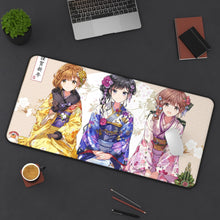 Load image into Gallery viewer, Masamune-kun&#39;s Revenge Aki Adagaki, Masamune Makabe, Neko Fujinomiya Mouse Pad (Desk Mat) On Desk
