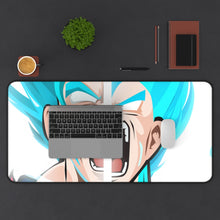 Load image into Gallery viewer, Vegeta (Dragon Ball),Goku,Super Saiyan Blue Mouse Pad (Desk Mat) With Laptop
