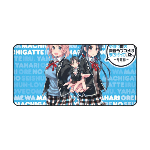 My Teen Romantic Comedy SNAFU Hachiman Hikigaya, Yukino Yukinoshita, Yui Yuigahama Mouse Pad (Desk Mat)