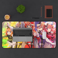 Load image into Gallery viewer, The Quintessential Quintuplets Miku Nakano, Itsuki Nakano, Nino Nakano, Yotsuba Nakano, Ichika Nakano Mouse Pad (Desk Mat) With Laptop

