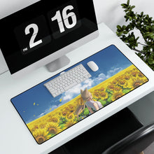 Load image into Gallery viewer, Girl in sunflower field Mouse Pad (Desk Mat) With Laptop
