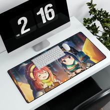 Load image into Gallery viewer, Laid-back camp Nadeshiko &amp; Rin camp fire Mouse Pad (Desk Mat) With Laptop
