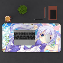 Load image into Gallery viewer, Is The Order A Rabbit? Mouse Pad (Desk Mat) With Laptop
