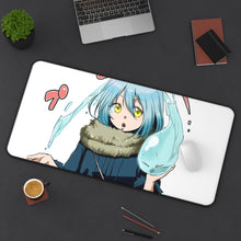 Load image into Gallery viewer, Rimuru Tempest in human form play with slime form Mouse Pad (Desk Mat) On Desk
