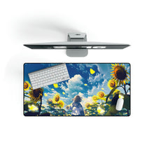Load image into Gallery viewer, Anime School Girl Sun Flower Mouse Pad (Desk Mat)
