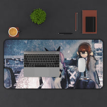 Load image into Gallery viewer, Faris and Makise Mouse Pad (Desk Mat) With Laptop
