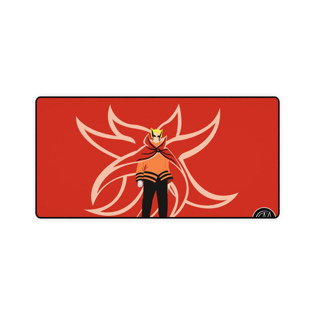 Naruto Baryon Mode In Bright Orange Mouse Pad (Desk Mat)