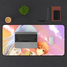 Load image into Gallery viewer, Angel Beats! Kanade Tachibana, Yuzuru Otonashi Mouse Pad (Desk Mat) With Laptop
