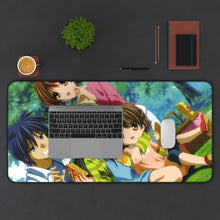 Load image into Gallery viewer, Clannad Tomoya Okazaki, Nagisa Furukawa, Fuuko Ibuki Mouse Pad (Desk Mat) With Laptop
