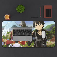 Load image into Gallery viewer, Silica and Kirito Mouse Pad (Desk Mat) With Laptop
