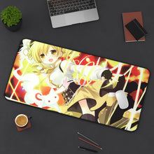 Load image into Gallery viewer, Puella Magi Madoka Magica Mami Tomoe, Kyuubey Mouse Pad (Desk Mat) On Desk
