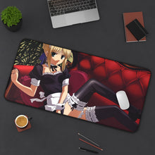 Load image into Gallery viewer, Saber (Fate Series) Mouse Pad (Desk Mat) On Desk
